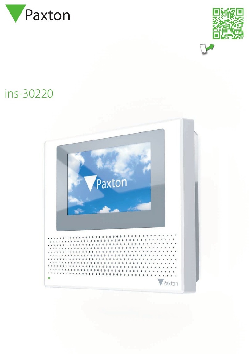 Paxton ins-30220 User manual Paxton ins-30220 User manual