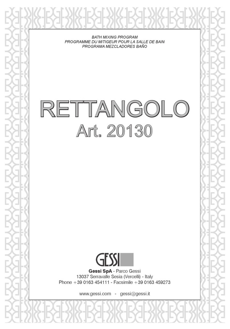 Gessi RETTANGOLO 20130 Bath Mixing Program
