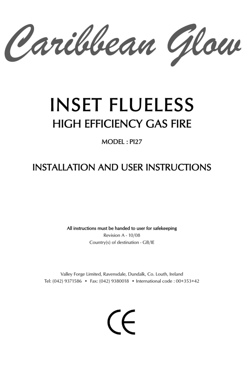 VALLEY FORGE Caribbean Glow PI27 Installation and user instructions