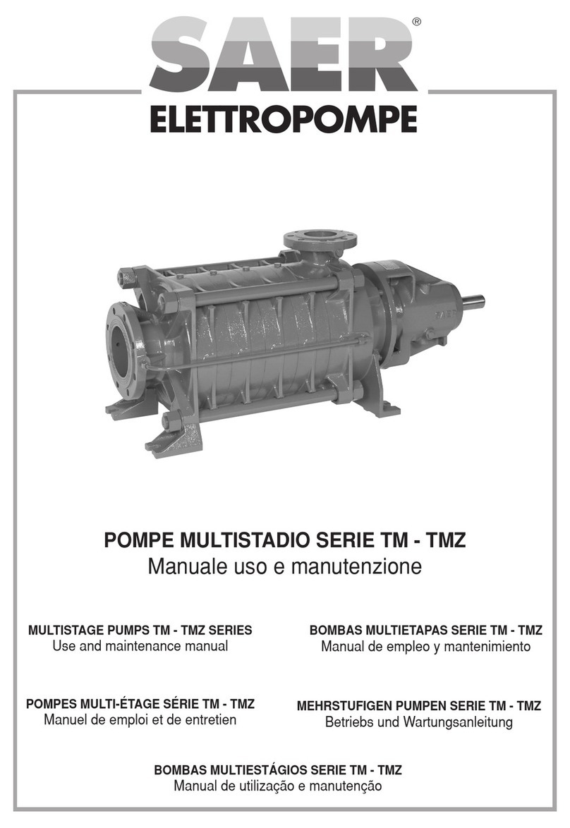 SAER Elettropompe TM Series Use and maintenance manual