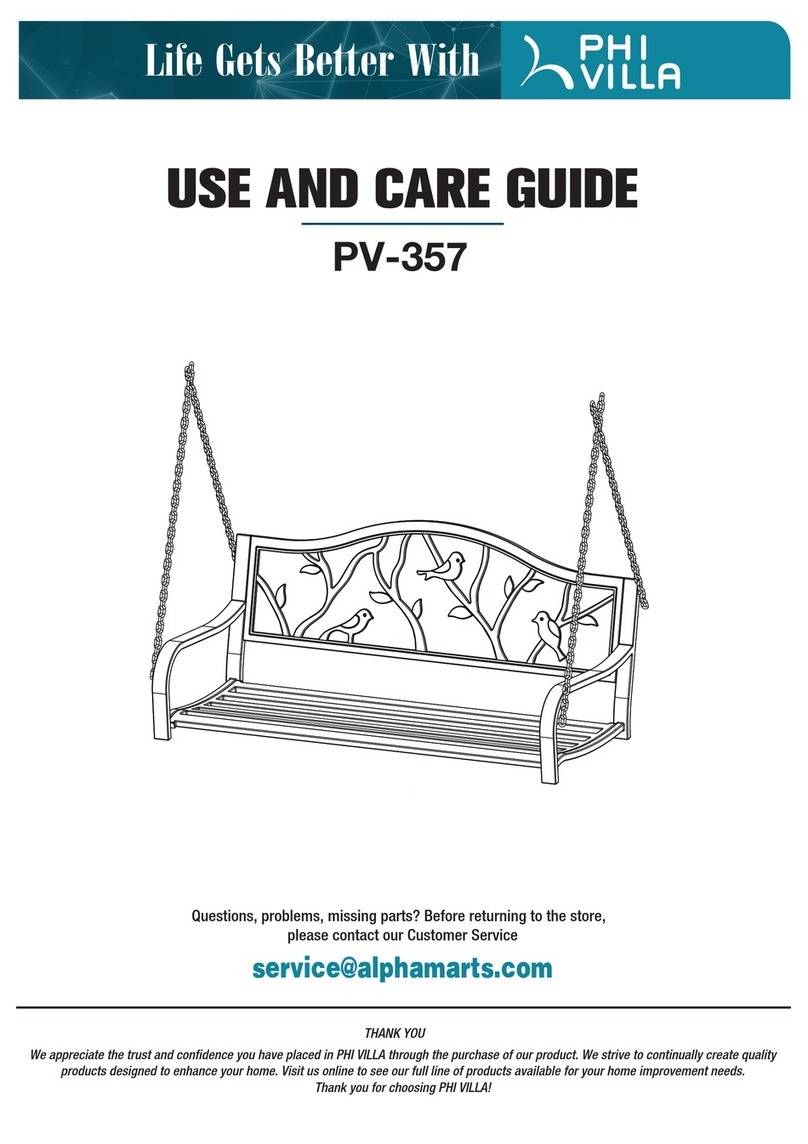 PHI VILLA PV-357 Use and care guide