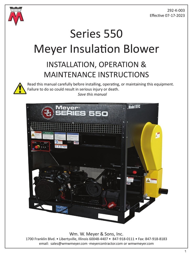 Meyer 550 Series Installation, operation & maintenance instructions