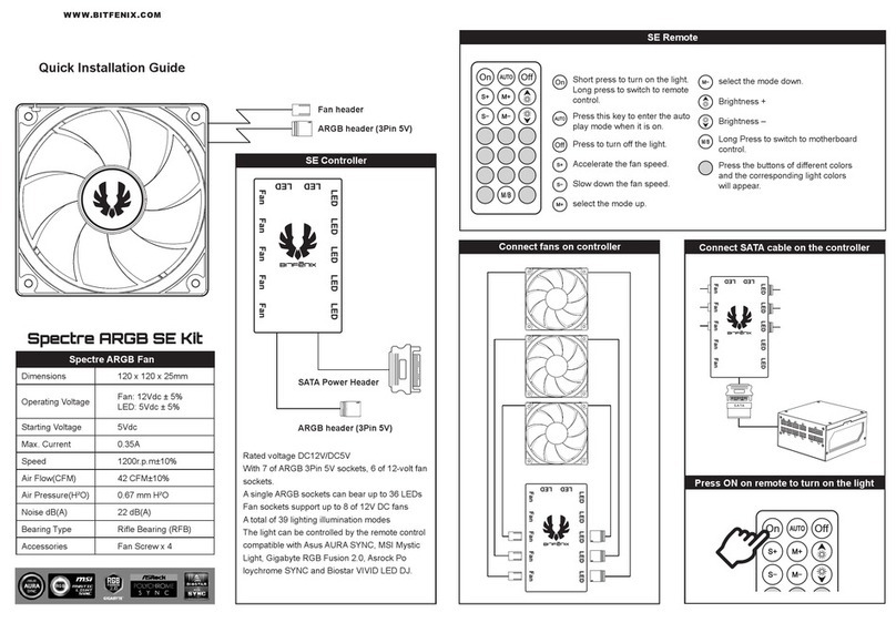 BitFenix Spectre ARGB SE User manual