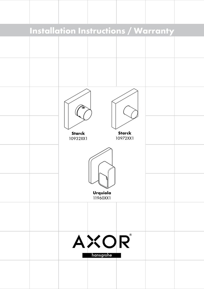 Hans Grohe AXOR Starck 10972 1 Series installation instructions