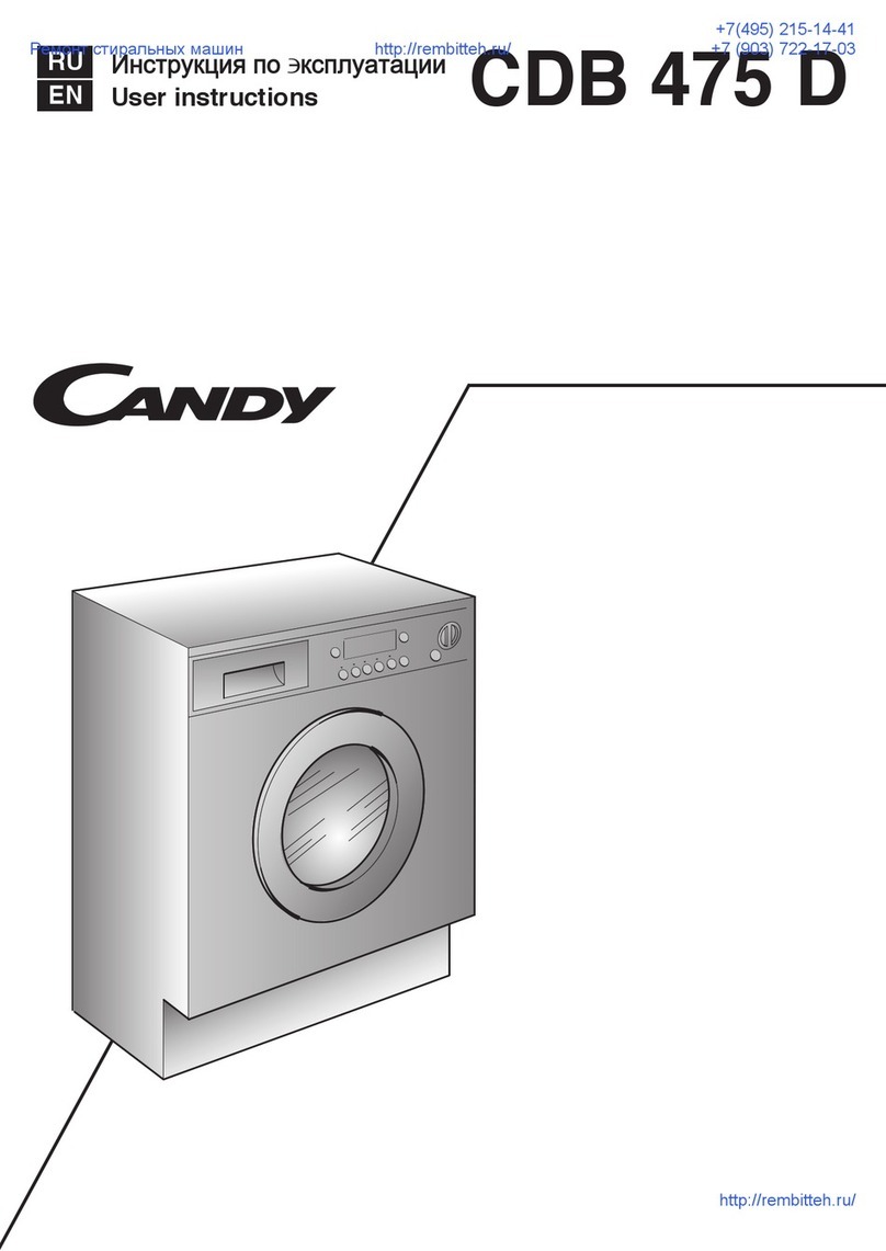 Candy CDB 475 D User manual Candy CDB 475 D User manual