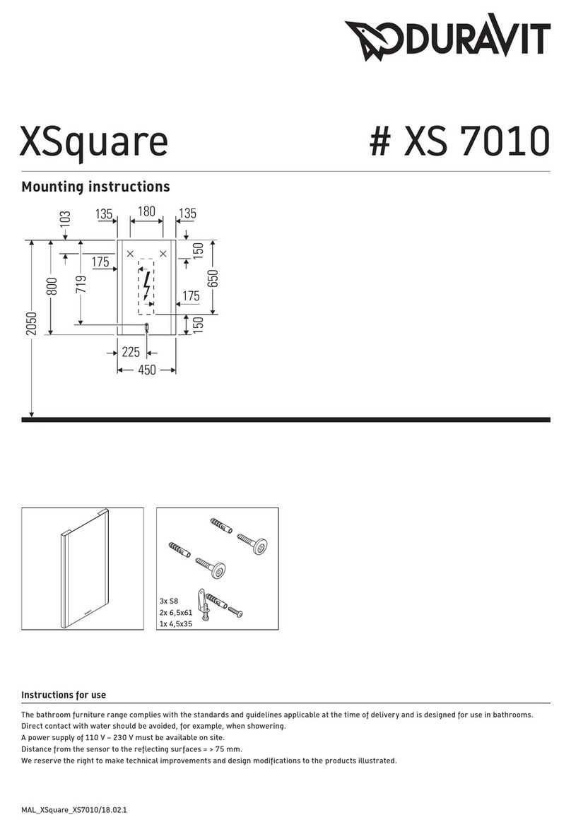 DURAVIT XSquare XS 7010 User manual DURAVIT XSquare XS 7010 User manual