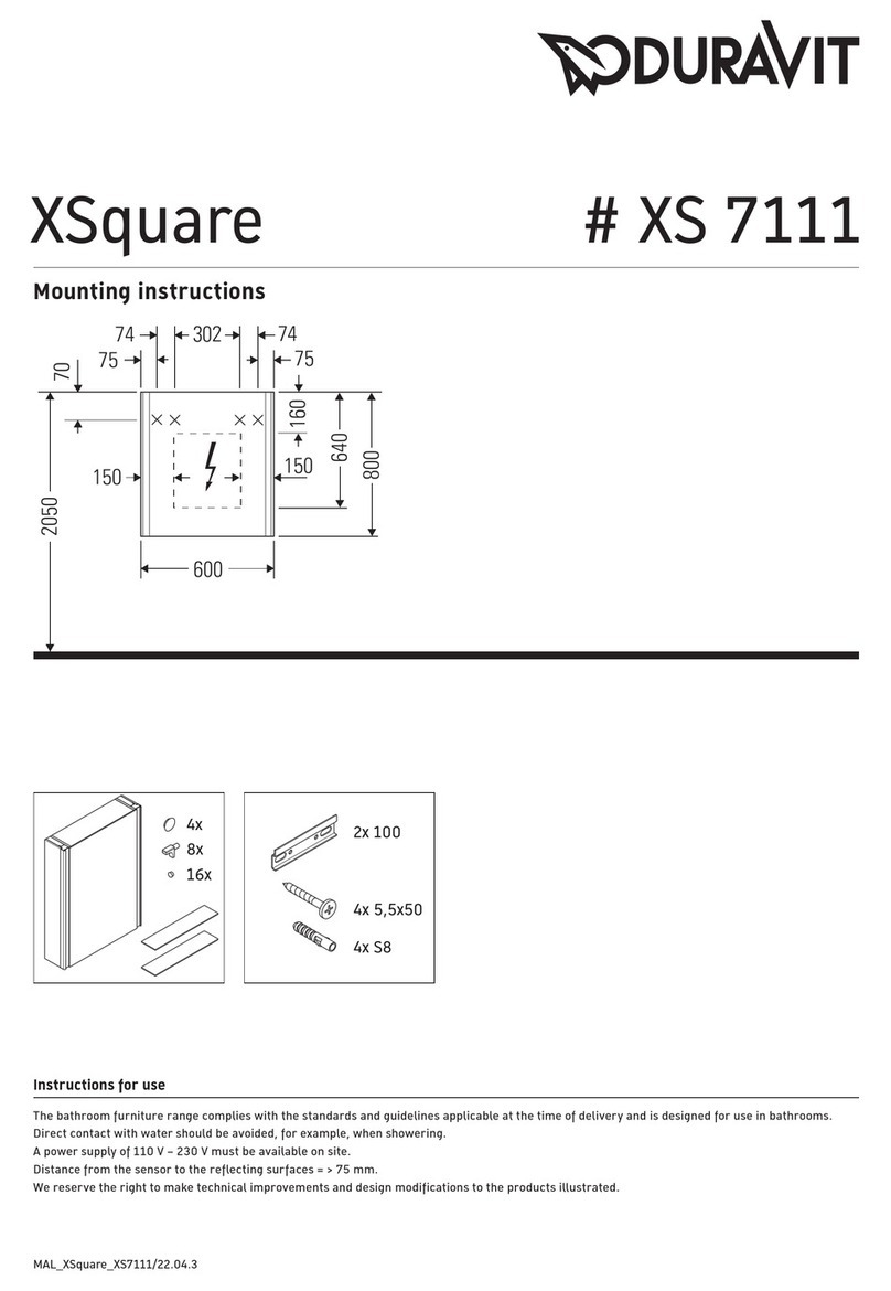 DURAVIT XSquare XS 7111 User manual