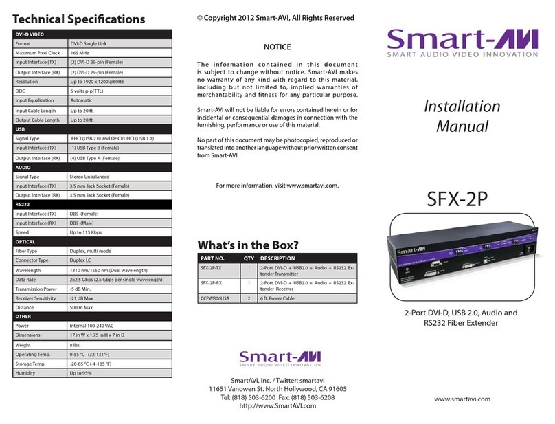 SMART-AVI SFX-2P installation manual