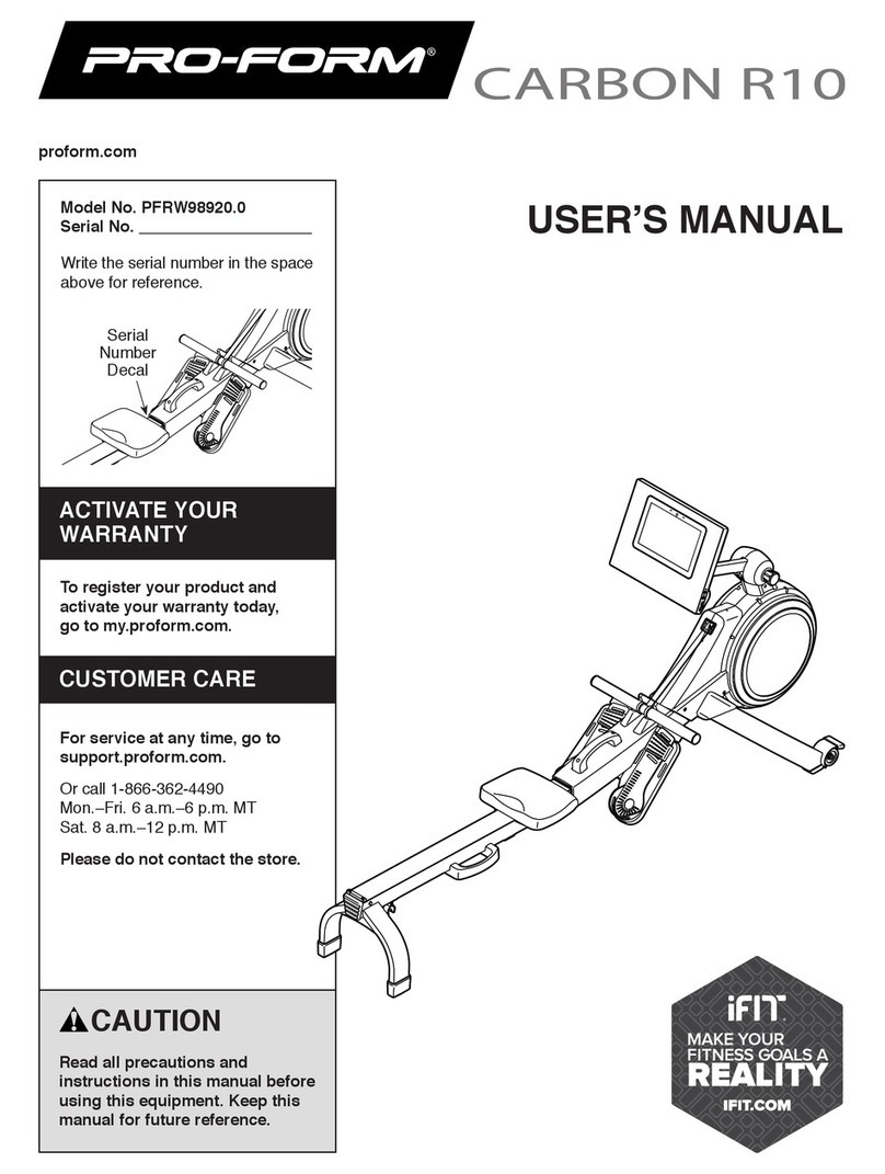 ICON Health & Fitness PRO-FORM CARBON R10 User manual