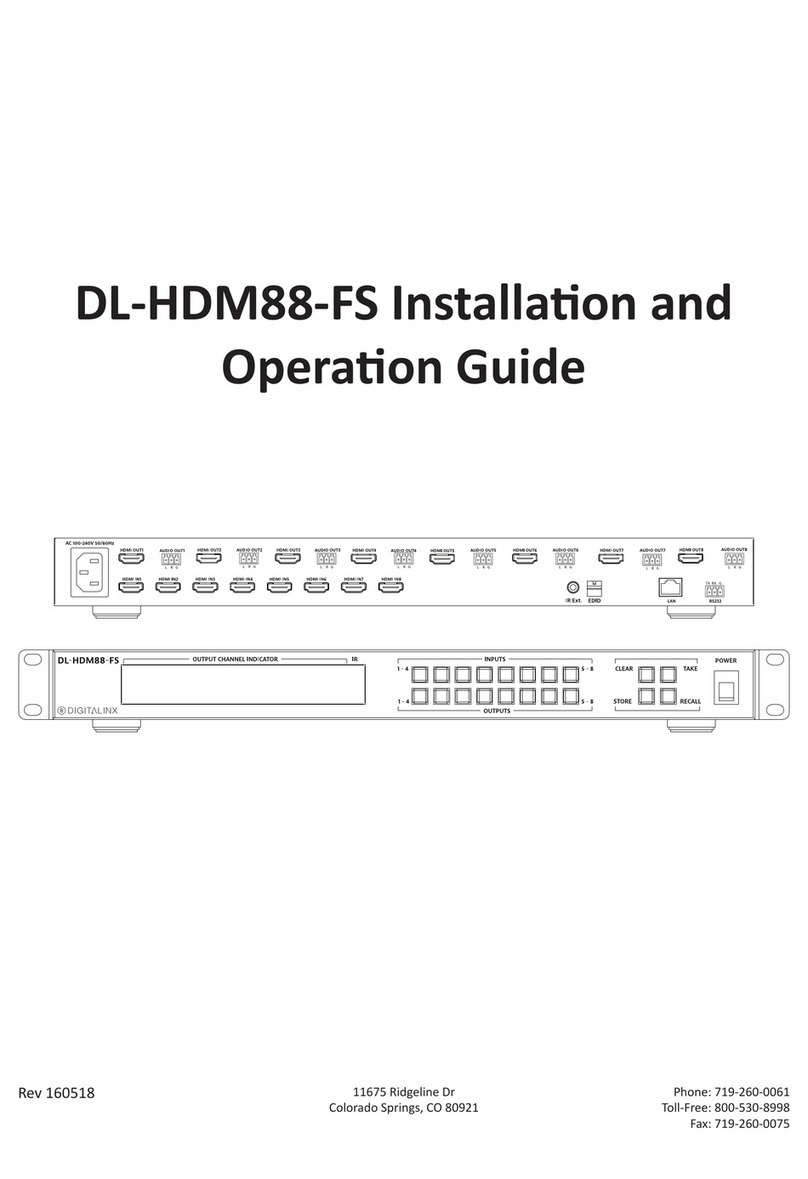 DigitaLinx DL-HDM88-FS Operating instructions