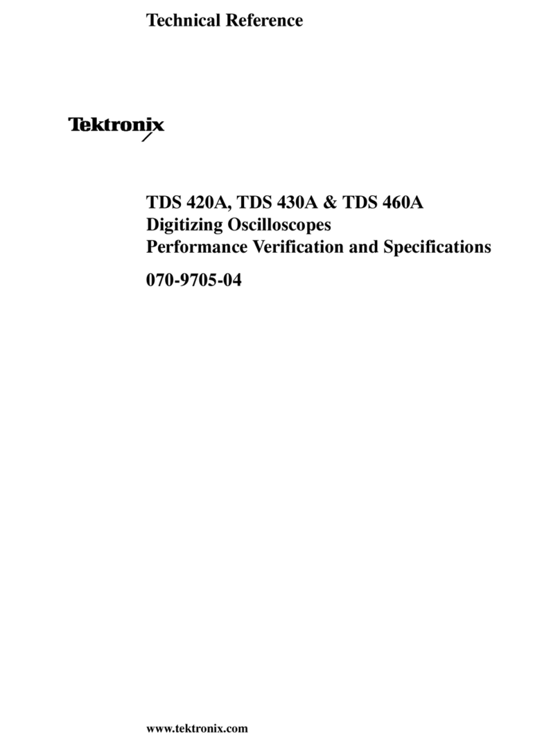 Tektronix TDS 430A Use and care manual Tektronix TDS 430A Use and care manual