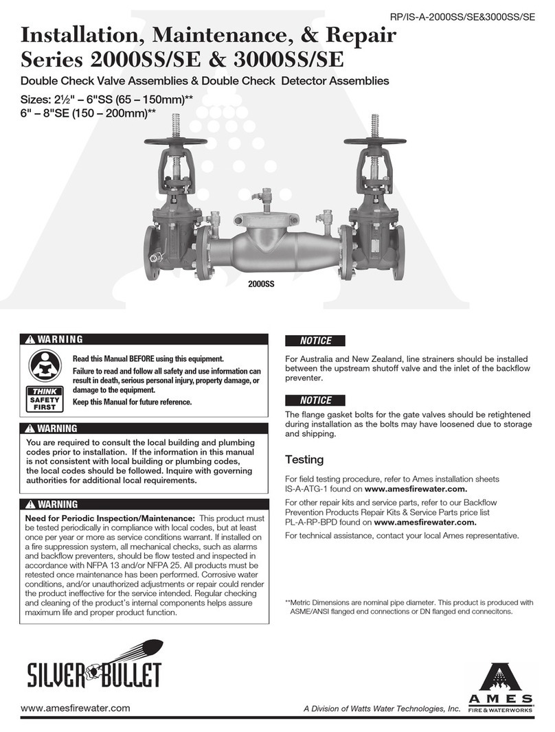 Watts AMES SILVER BULLET 3000SS Series Installation, maintenance & repair