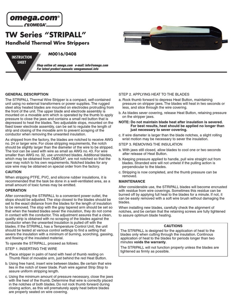 Omega Engineering TW Series instruction sheet