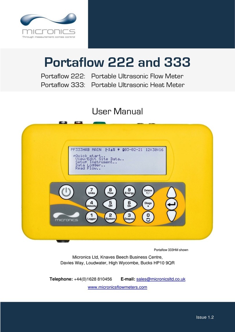 Micronics Portaflow 333HM User manual