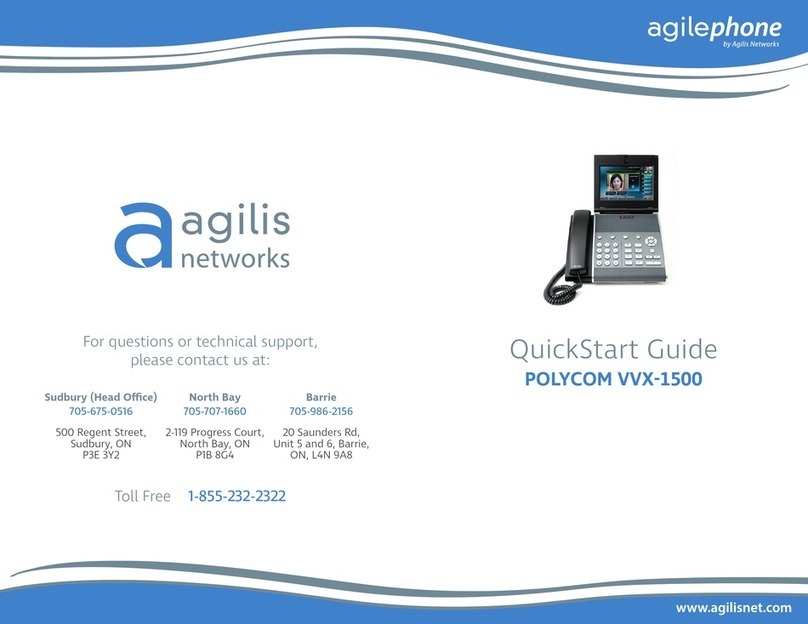 Polycom agilephone agilis VVX-1500 User manual
