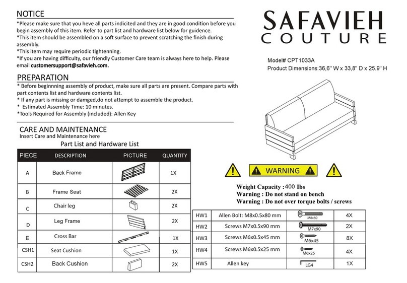 SAFAVIEH COUTURE CPT1033A User manual SAFAVIEH COUTURE CPT1033A User manual