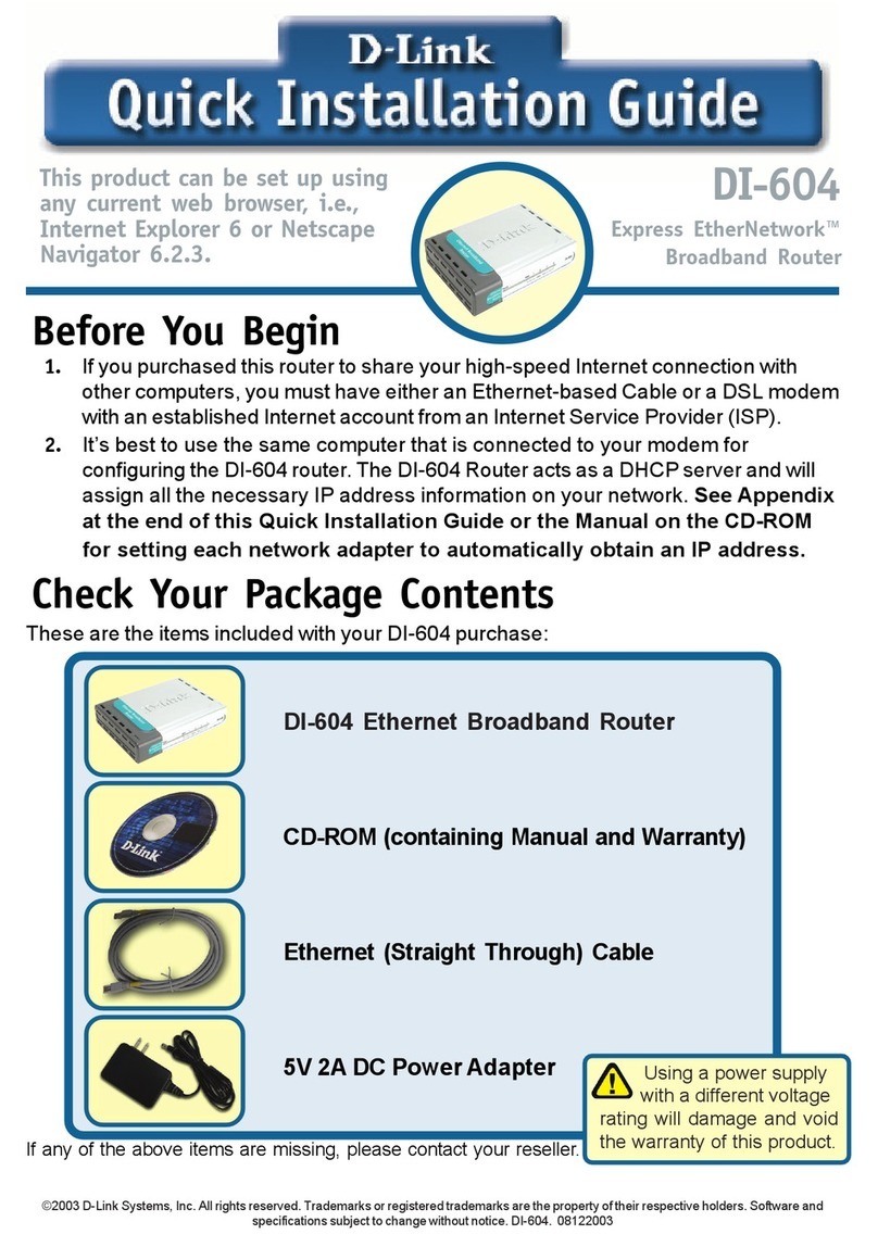 D-Link Express EtherNetwork DI-604 User manual