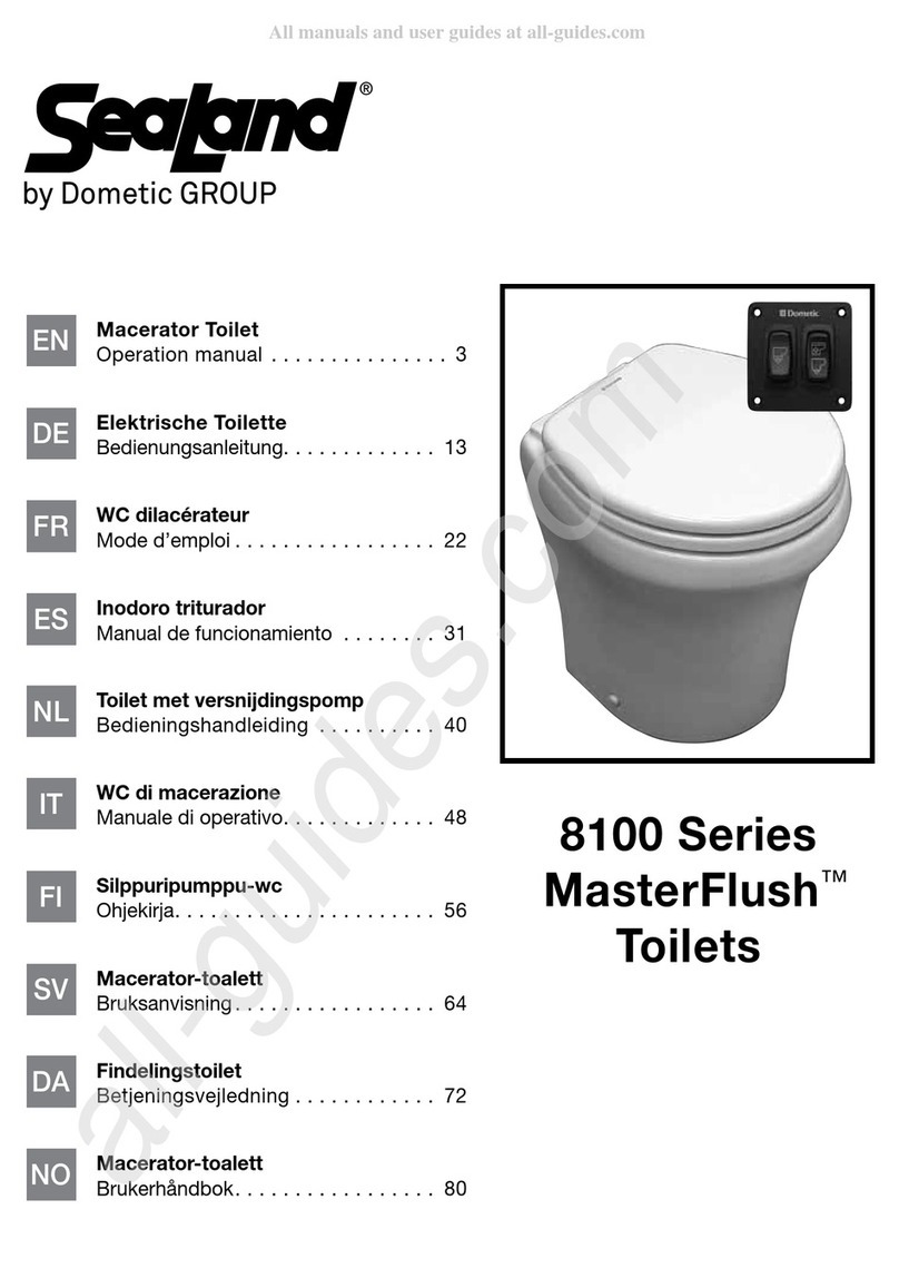 Dometic GROUP SeaLand MasterFlush 8100 Series User manual