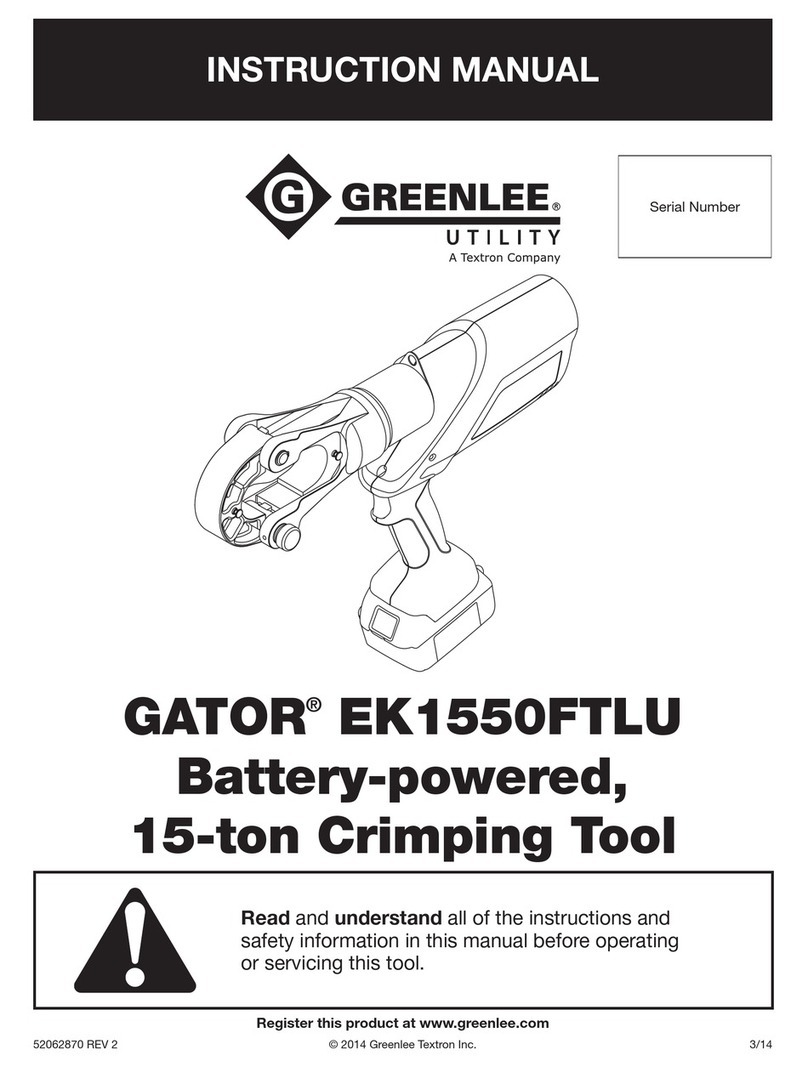 Textron GREENLEE GATOR EK1550FTLU User manual