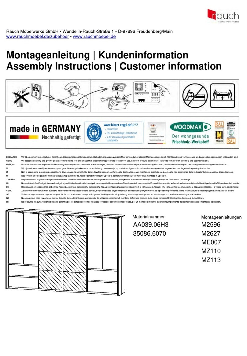 Rauch AA039.06H3 Assembly instructions Rauch AA039.06H3 Assembly instructions