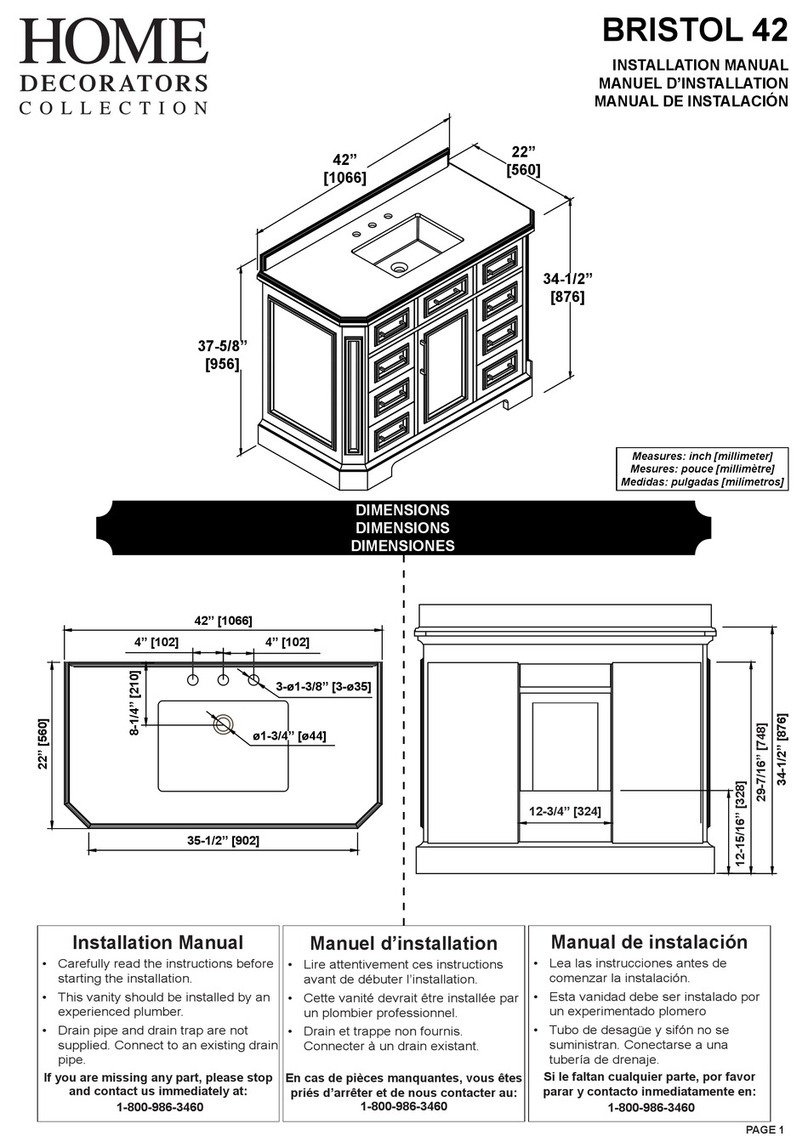 Home Decorators Collection BRISTOL 42 installation manual Home Decorators Collection BRISTOL 42 installation manual
