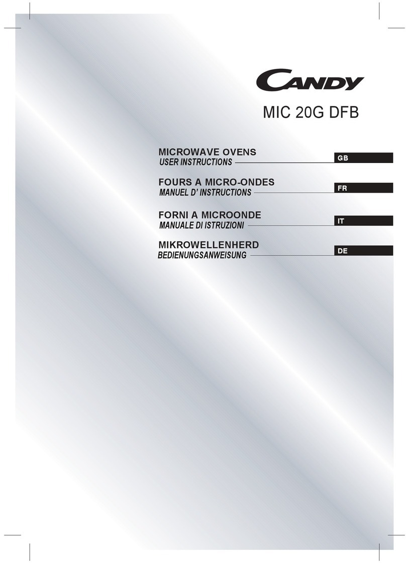 Candy MIC 20G DFB Instructions for use
