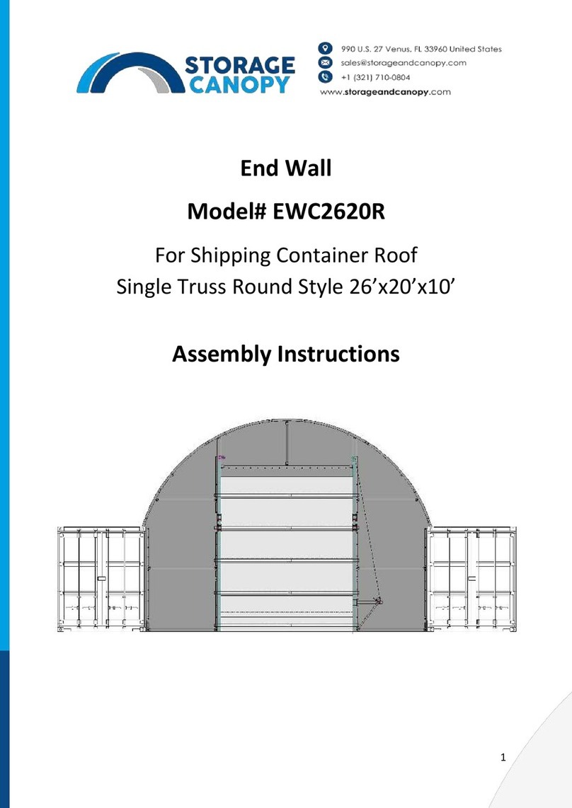 Storage Canopy End Wall EWC2620R User manual Storage Canopy End Wall EWC2620R User manual