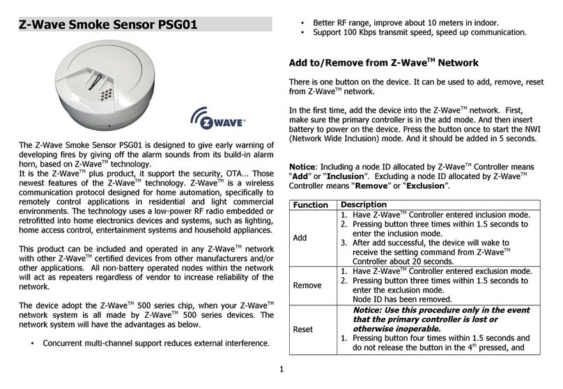 Z-Wave PSG01 User manual