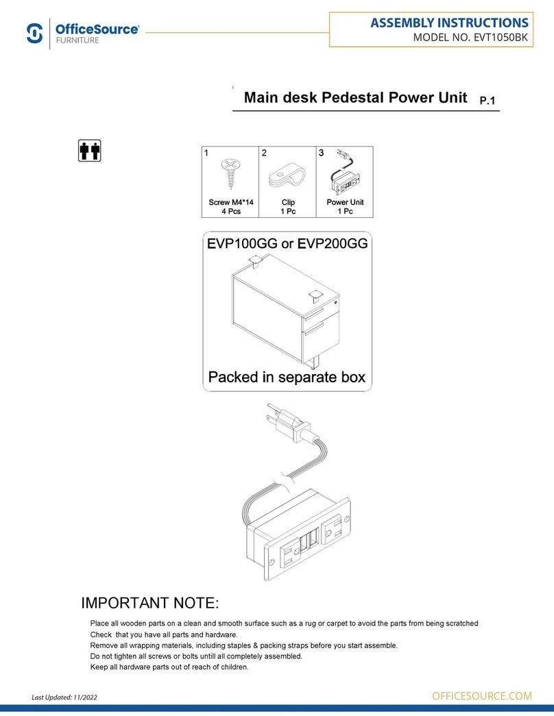 OfficeSource EVT1050BK Assembly instructions