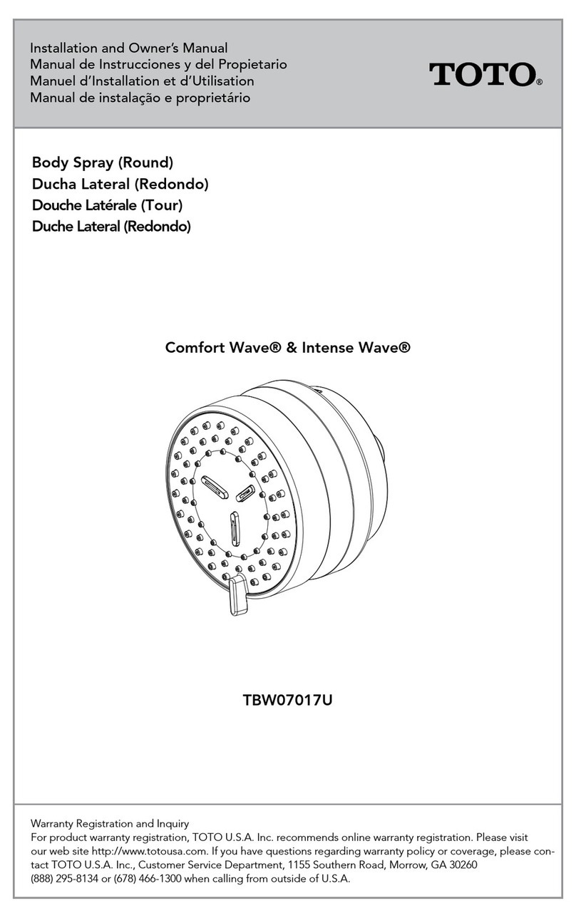 Toto Comfort Wave TBW07017U Installation instructions