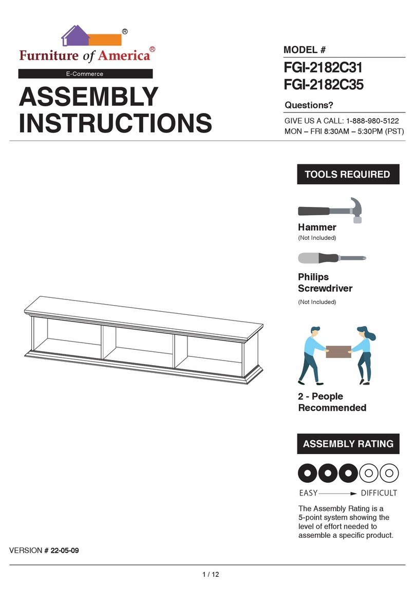 Furniture of America FGI-2182C31 Assembly instructions