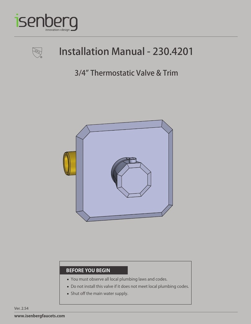 Isenberg 230.4201 installation manual