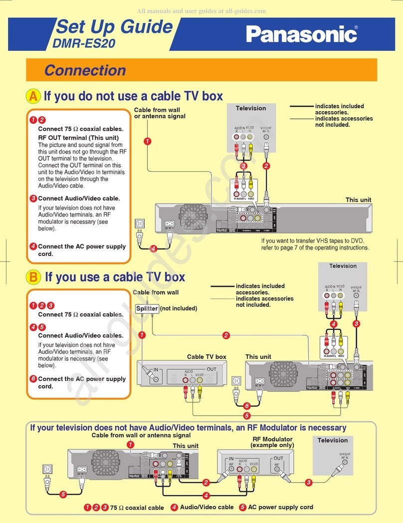 Panasonic Diga DMR-ES20 User manual Panasonic Diga DMR-ES20 User manual