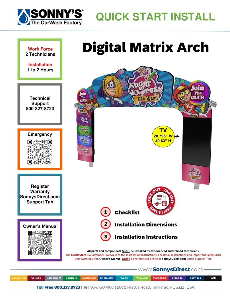 Sonny's Digital Matrix Arch Quick Start Install Guide