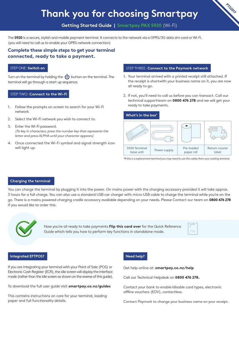 SmartPay PAX S920 User manual