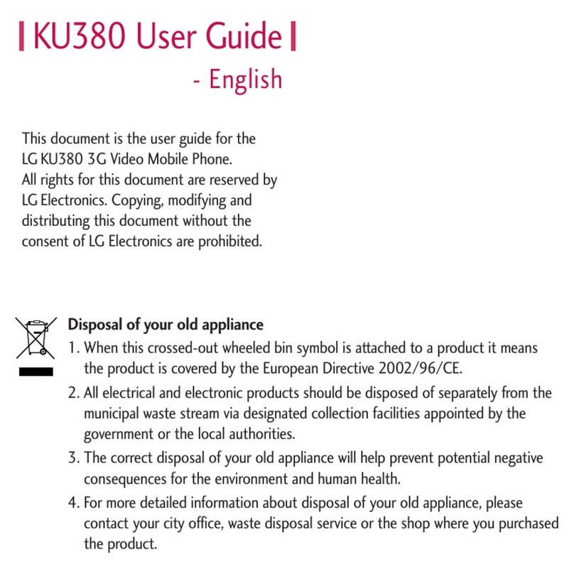 LG Vodafone KU380 User manual