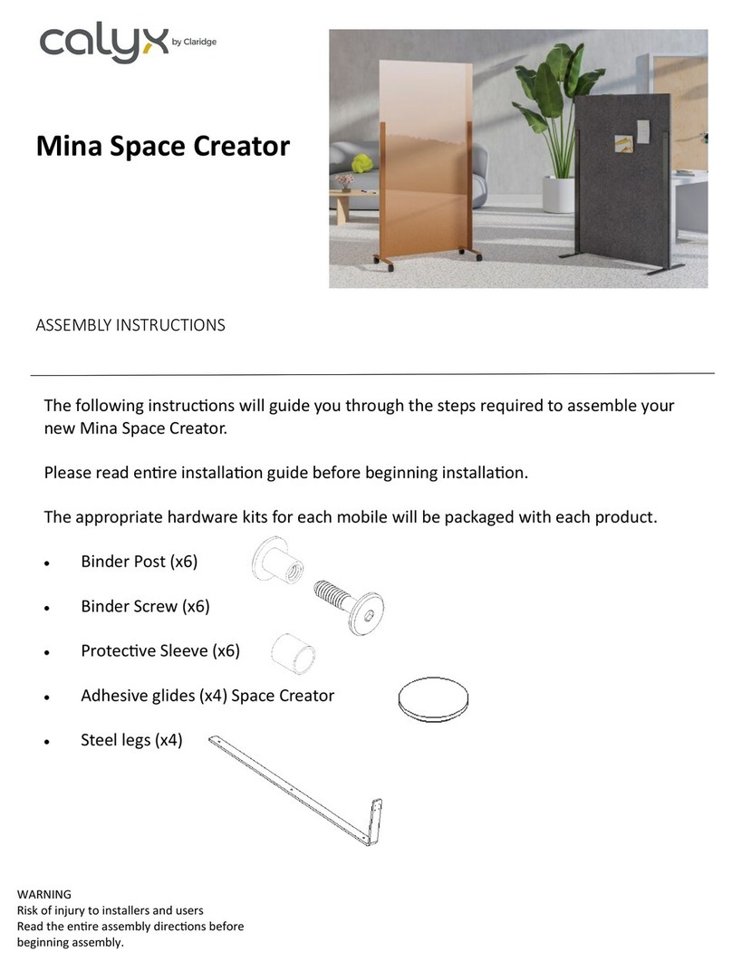 Claridge calyx Mina Space Creator User manual