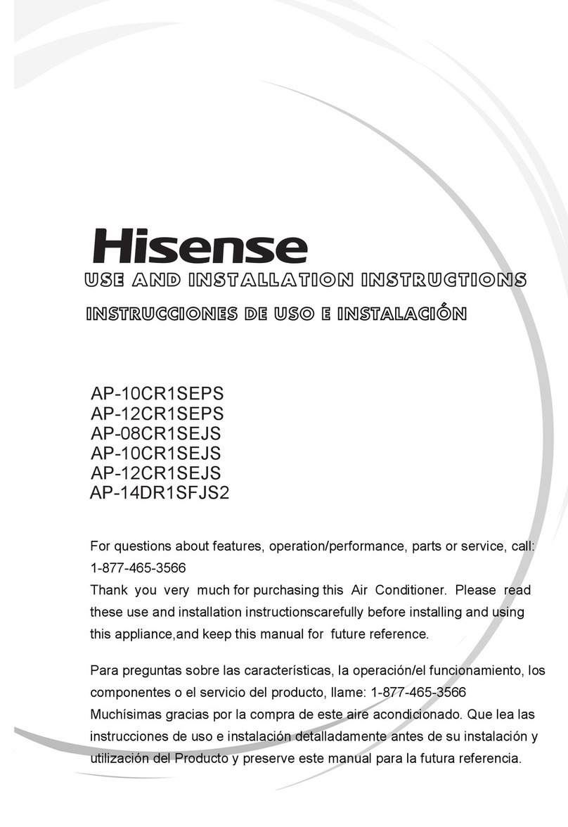 Hisense AP-10CR1SEPS Use and Installation Instructions