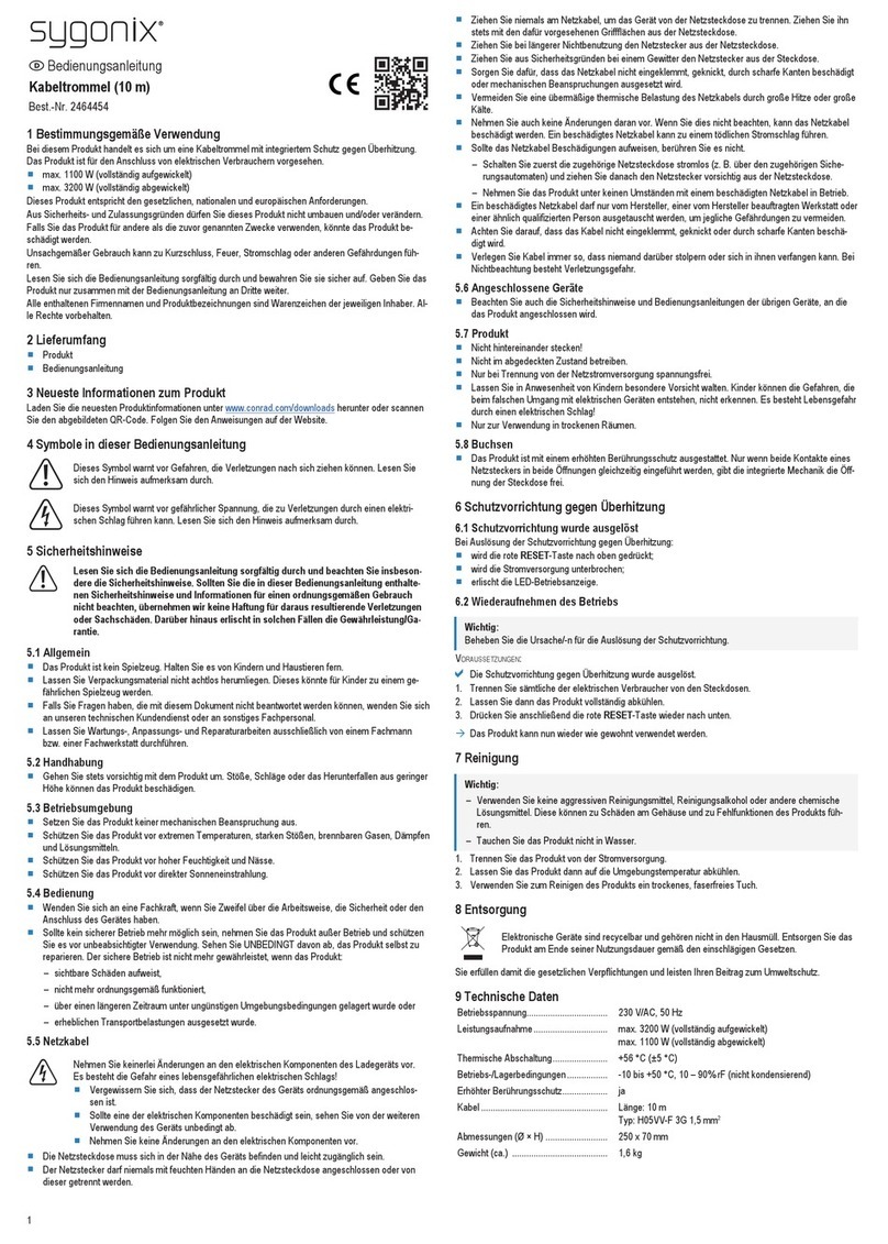 Sygonix 2464454 operating instructions