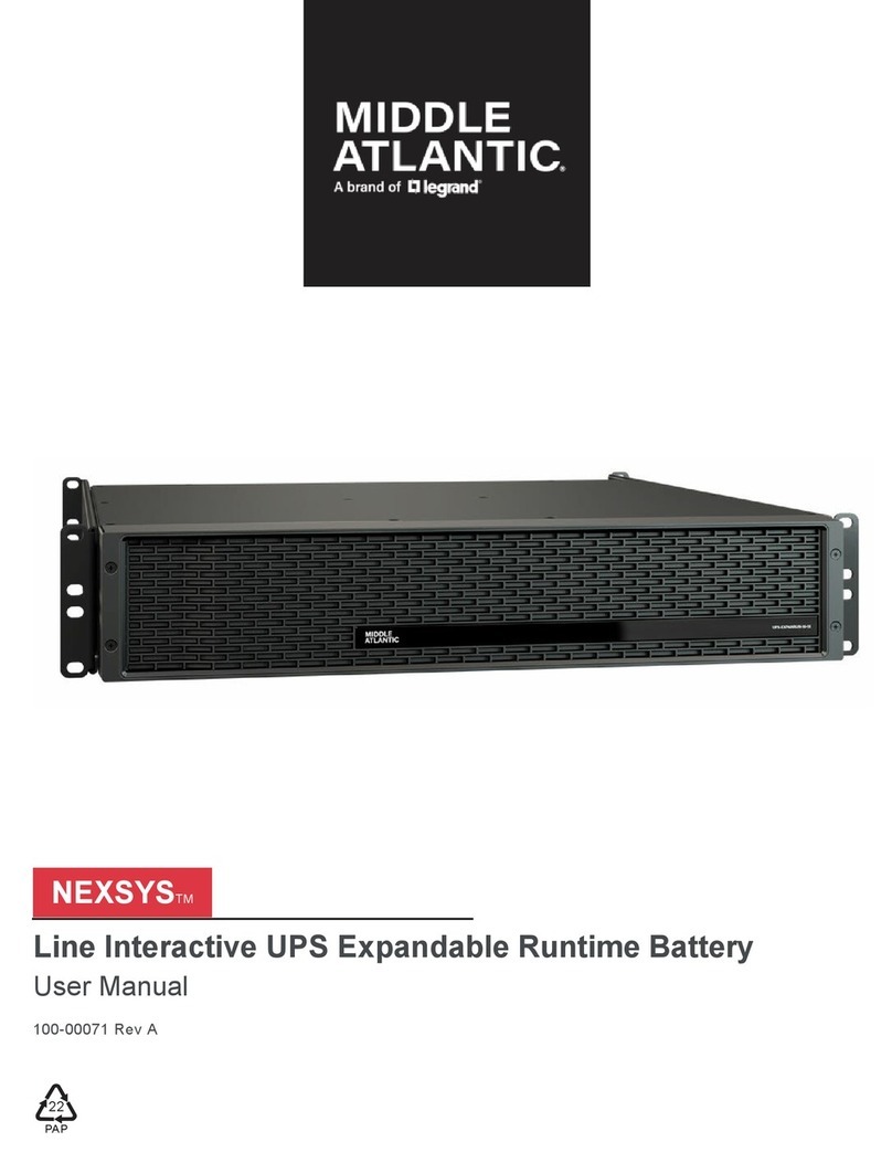 LEGRAND MIDDLE ATLANTIC NEXSYS UPX-EXPANRUN-10-15 User manual