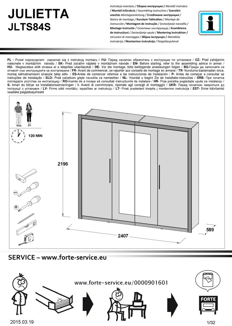 Forte JULIETTA JLTS84S Assembling Instruction Forte JULIETTA JLTS84S Assembling Instruction
