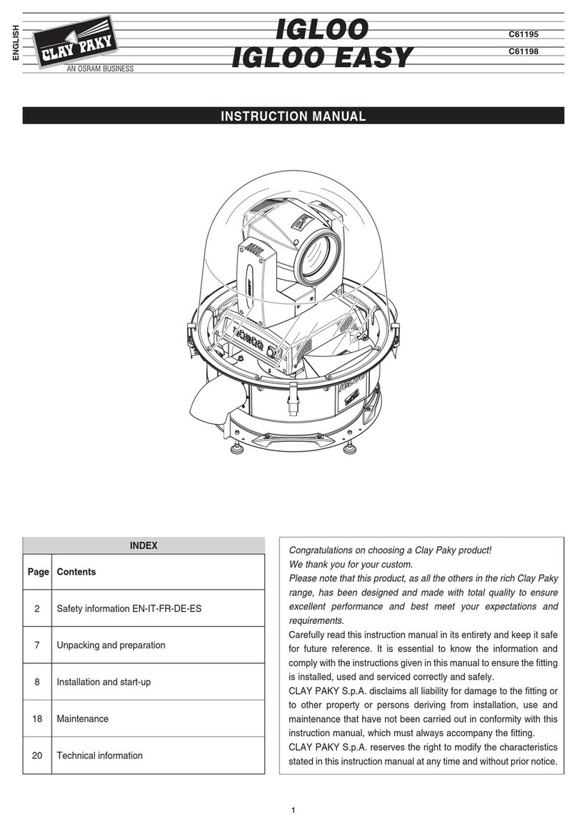 Claypaky IGLOO EASY User manual