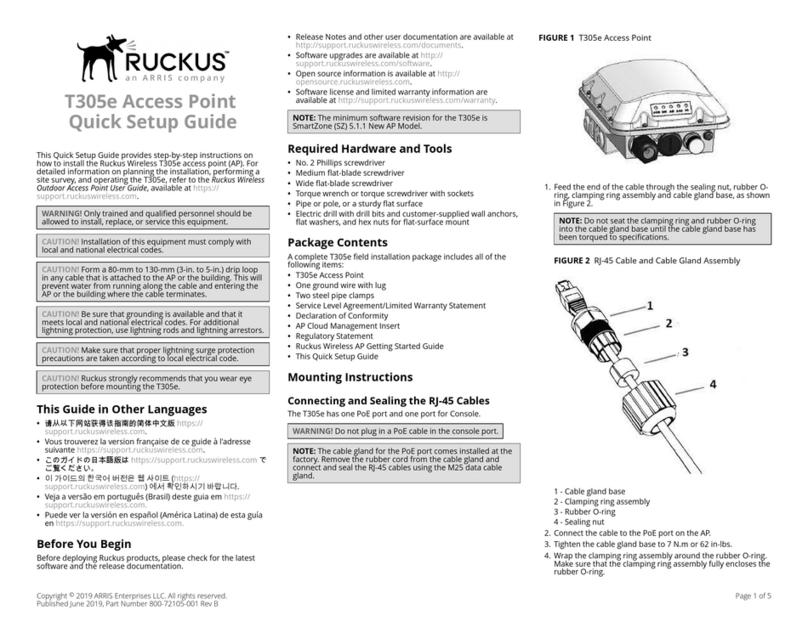 Ruckus Wireless T305e Quick setup guide