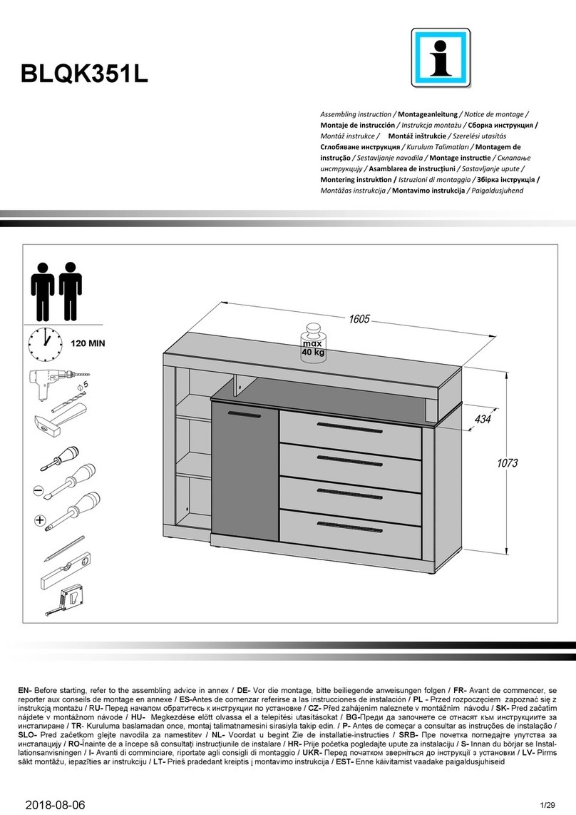 Forte BLQK351L Assembling Instruction