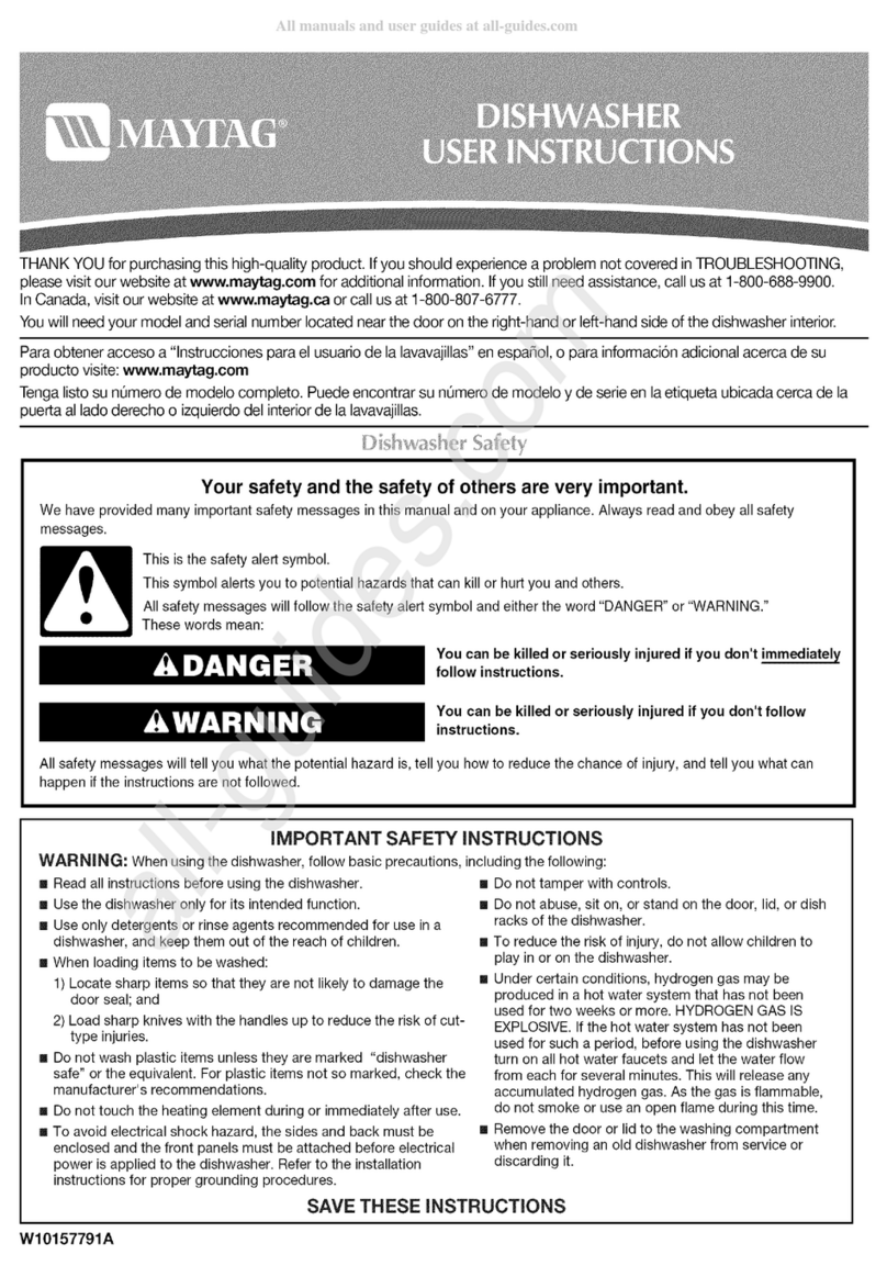 Maytag Jetclean II MDB4651AWS User manual Maytag Jetclean II MDB4651AWS User manual