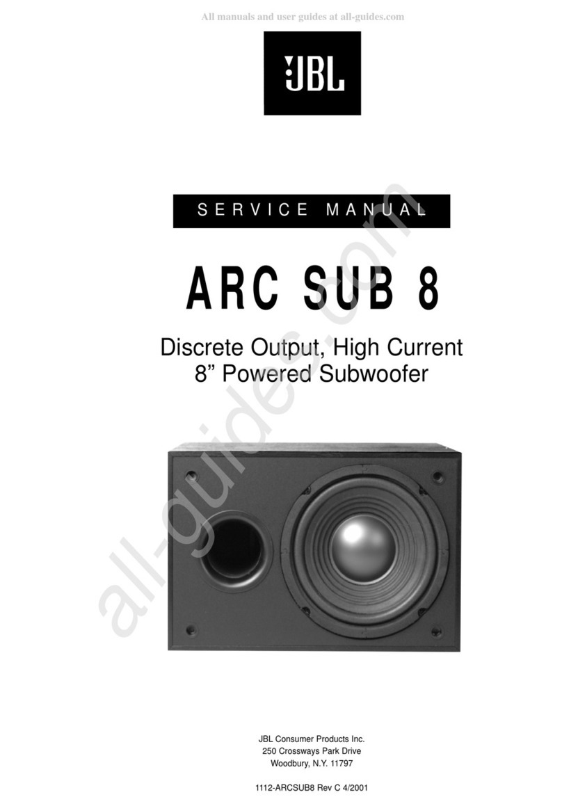 JBL ARC SUB 8 User manual