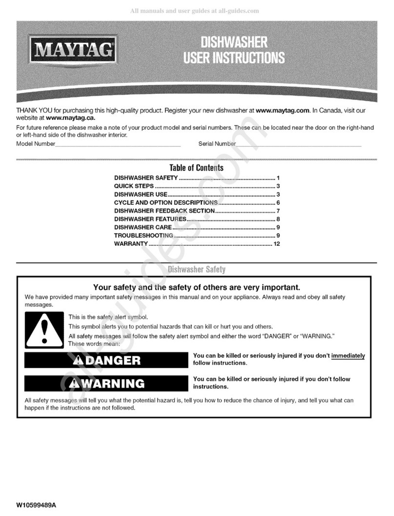 Maytag W10599489A User manual Maytag W10599489A User manual