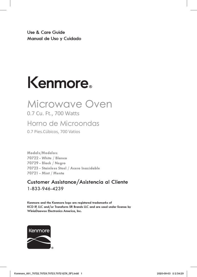 Kenmore 70722 Use & care guide