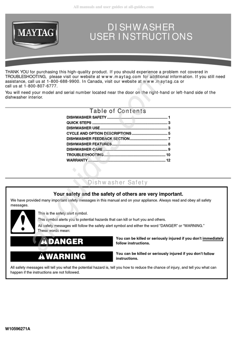 Maytag W10596271A User manual