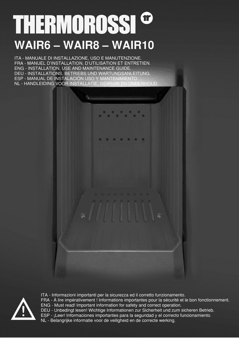 THERMOROSSI WAIR6 Installation and operating instructions